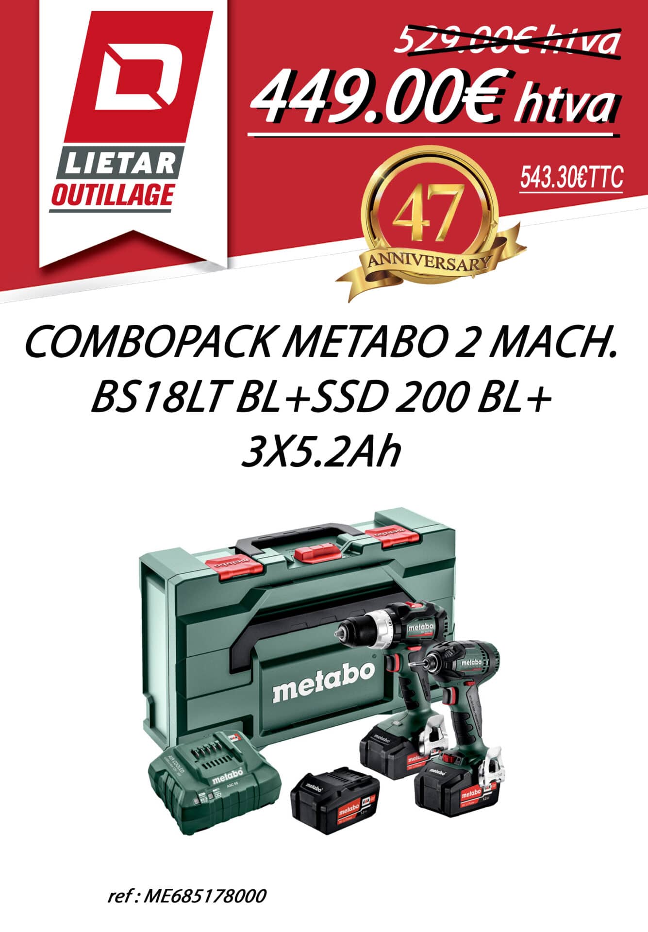 Combopack Metabo 2 machines